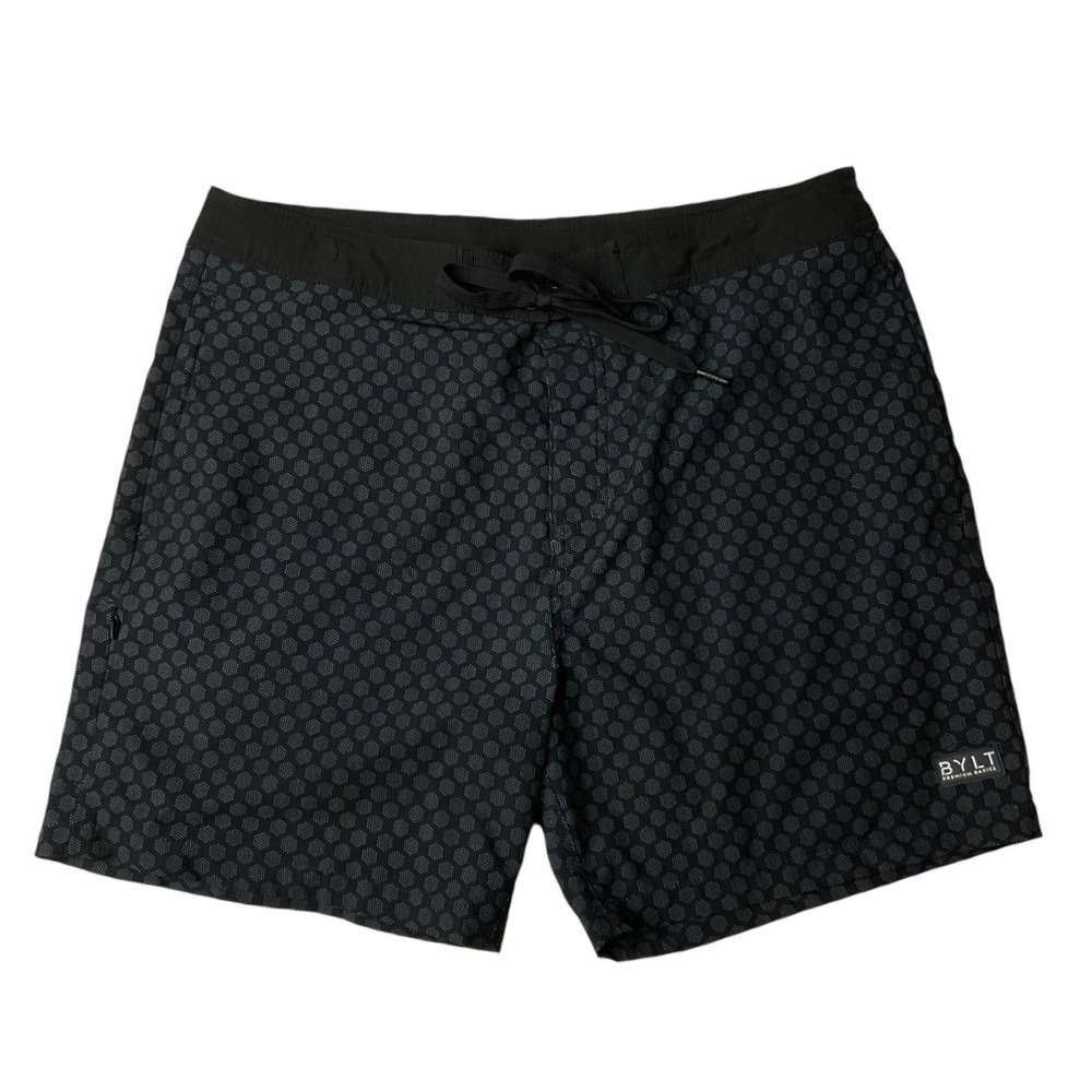 BYLT Premium Basics Men's‎ Geo Drawstring Mid Rise Board Shorts Size 32